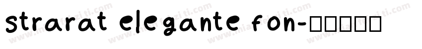 strarat elegante fon字体转换